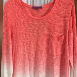 Stretchy a-line shape too in coral and white